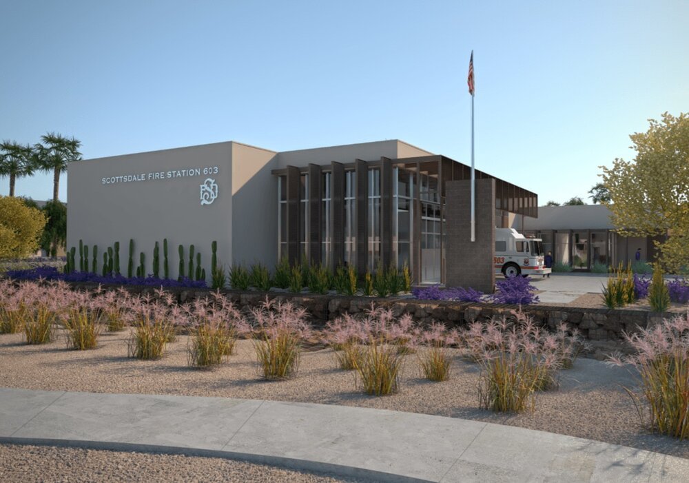 Scottsdale Fire Station 603 — exterior elevation constructed by Kinella Construction